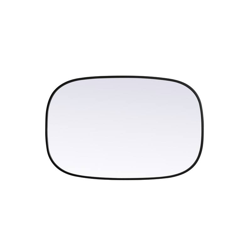 Indigo Home Metal Frame Oval Mirror 24x36 Inch