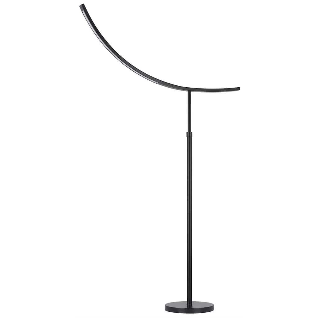 74" Tall Metal Adjustable Bronze LED Floor Lamp with Rocker Switch for Living Room and Bedroom - 73.5"H x 44"W x 12"D