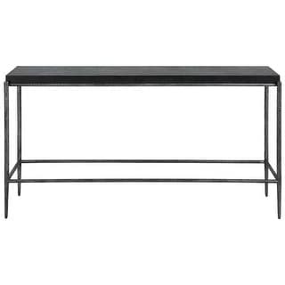 Uttermost Crescendo Black Concrete Console Table - 60"W x 32"H x 14"D