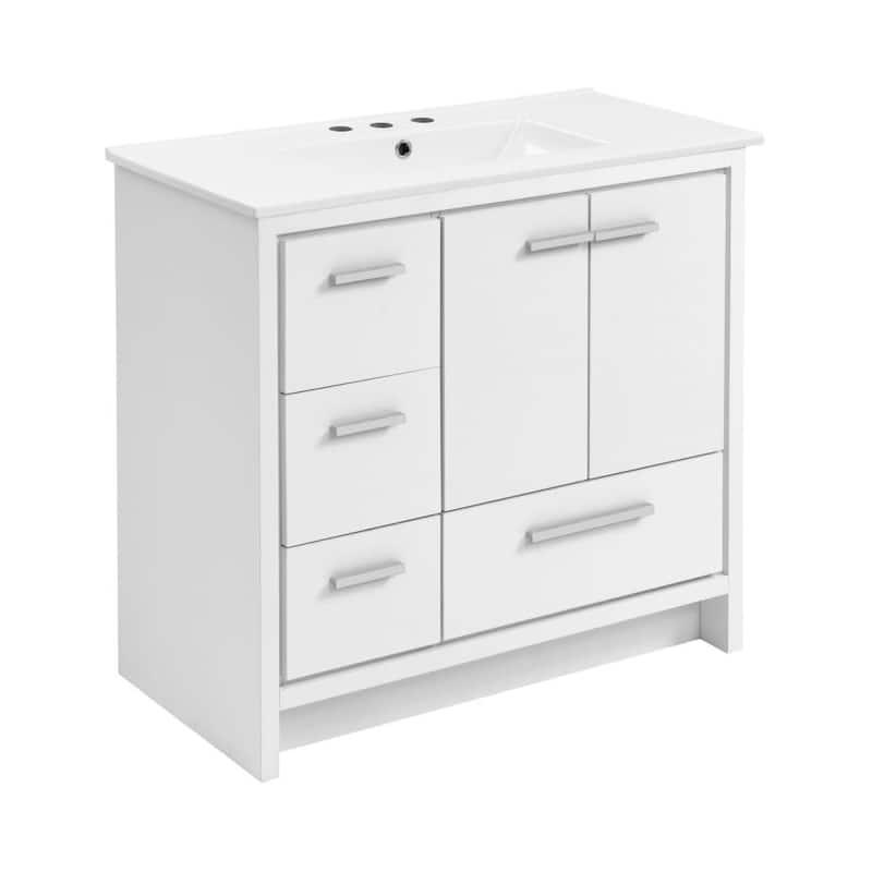 Swiss Madison SM-BV750-3 Virage 37" Free Standing Single Basin Vanity