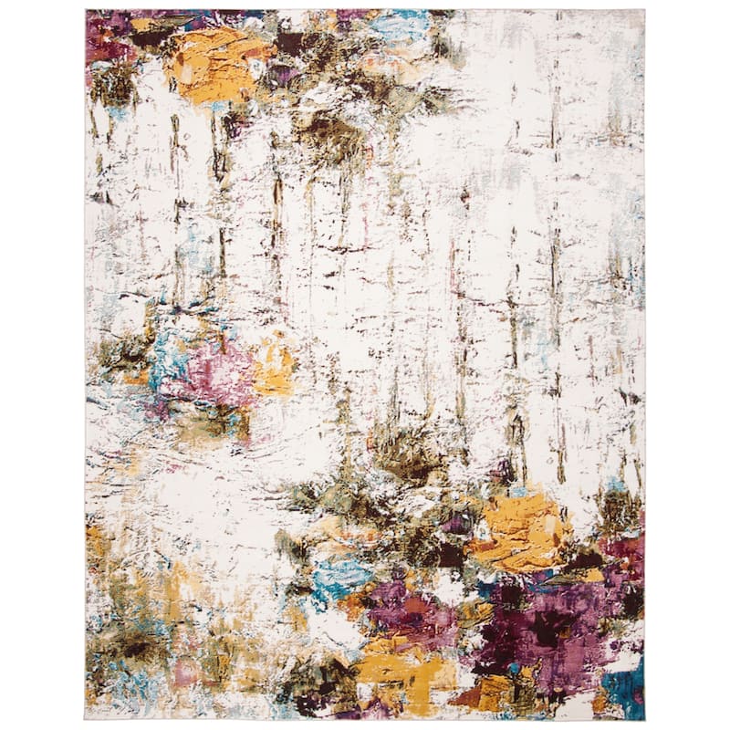 SAFAVIEH Aria Aisa Vintage Boho Oriental Rug - 8' Square - Cream/Olive