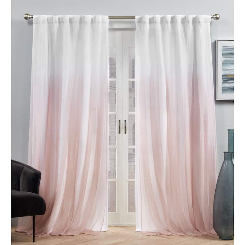 ATI Home Crescendo Lined Blackout Hidden Tab Curtain Panel Pair - 54x96 - Blush