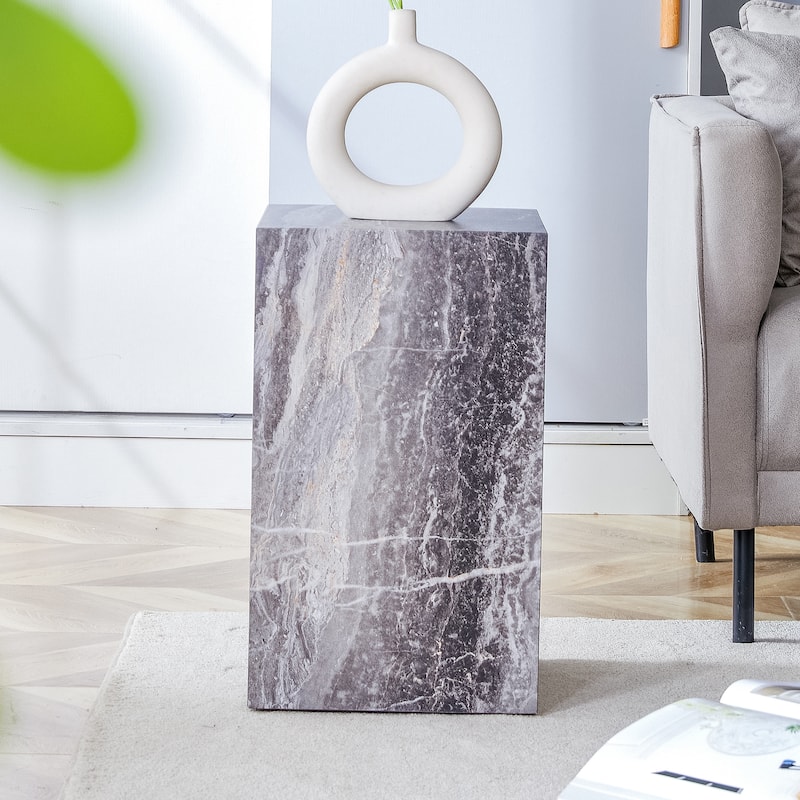 GDFStudio Alaric Wood Coffee Table with Natural Wood or Marble Texture