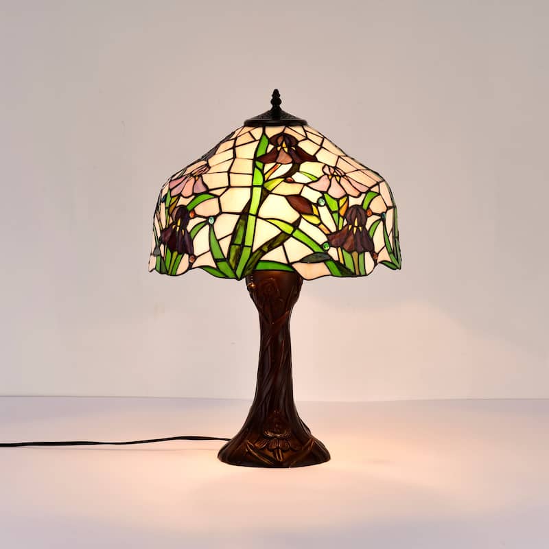 Tiffany-style Iris Table Lamp