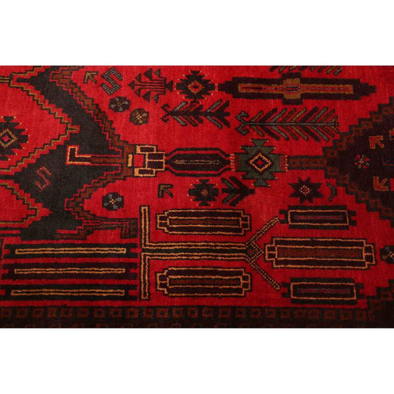 ECARPETGALLERY Hand-knotted Teimani Red Wool Rug - 4'0 x 6'11