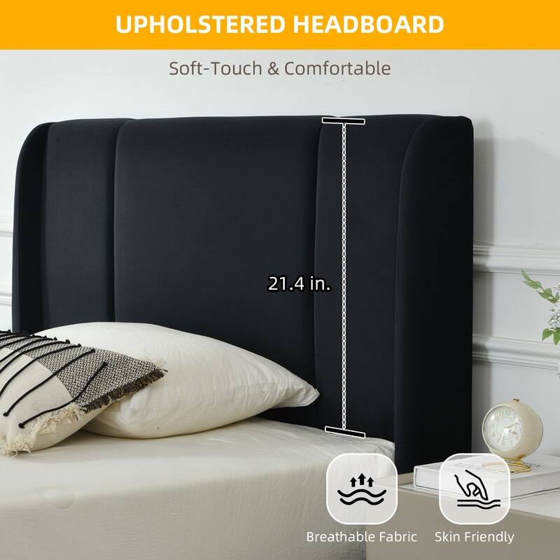 Modern Minimalist Upholstered Storage Bed with Lift-Up Platform