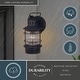 preview thumbnail 2 of 6, VAXCEL Hyannis 1-Light Coastal Outdoor Wall Sconce made of Durable Steel, Clear Ribbed Glass Shade, LED Compatible