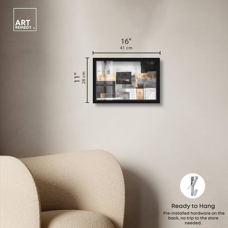 Graphite and Glimmer I Shadowbox by Art Remedy