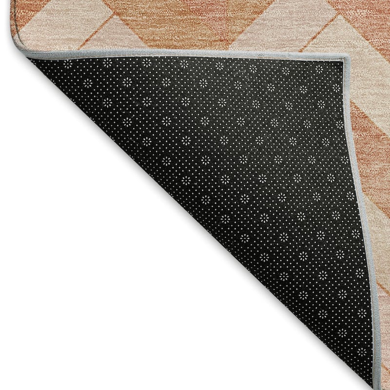 Machine Washable Indoor/ Outdoor Modern Chevron Chantille Rug