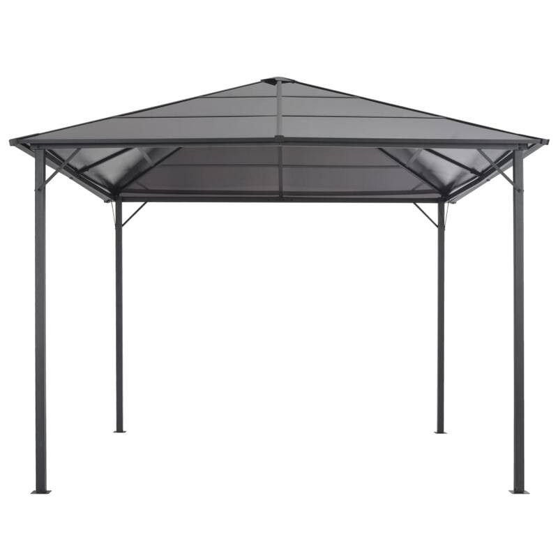 vidaXL Gazebo Canopy Tent Pavilion with Roof with Steel Frame Aluminum Anthracite