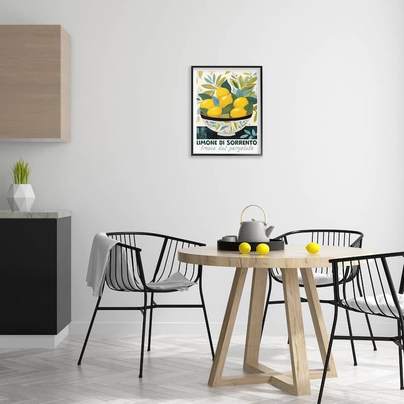 Stupell Charming Bowl of Lemons Framed Giclee Art Design By Lux + Me Designs