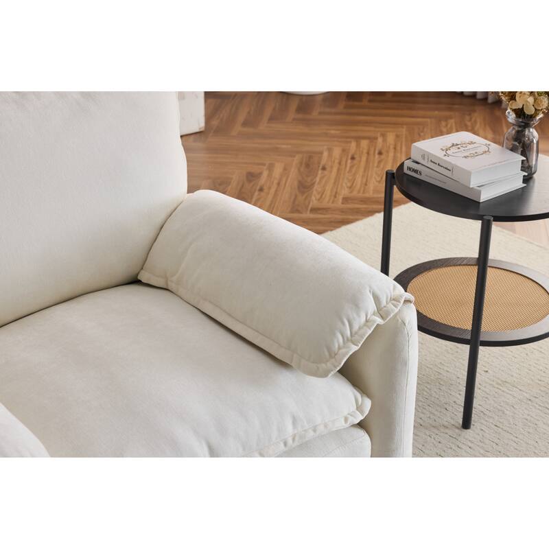 Chenille Oversized Lounge Chair with Thick Cushions and High Back Support Wide Seat