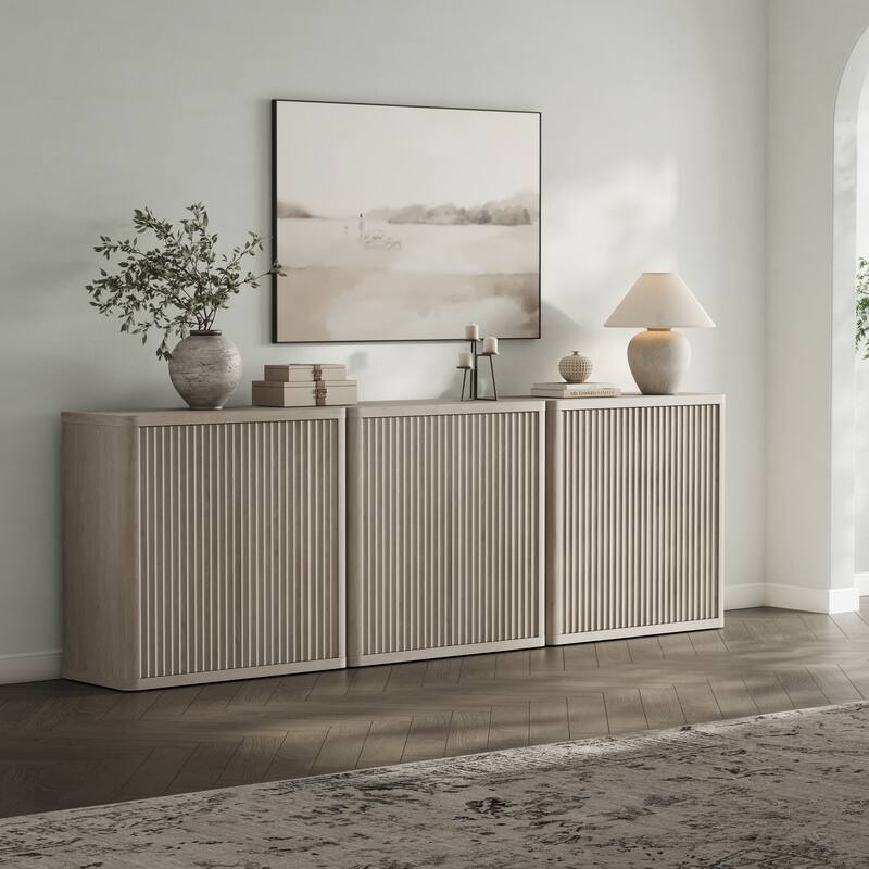 3 Multifunctional and Practical Rounded-Corner Side Cabinets