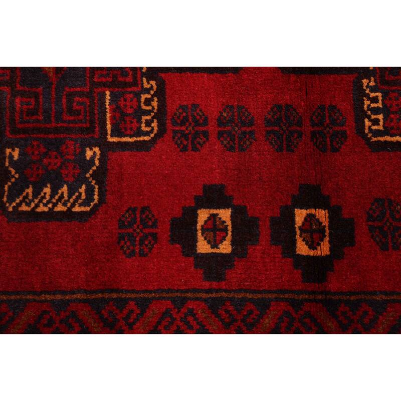 ECARPETGALLERY Hand-knotted Teimani Red Wool Rug - 3'10 x 6'6