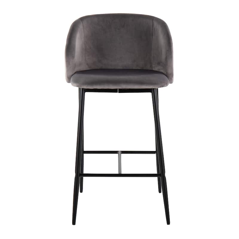 Silver Orchid Harding Velvet Counter Stool (Set of 2)