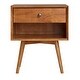 preview thumbnail 16 of 51, Middlebrook Mid-Century Solid Wood 1-Drawer, 1 Shelf Nightstand