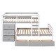 preview thumbnail 22 of 28, Twin over Twin Loft Bunk Bed with Drawers and Ladder