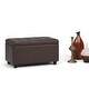 preview thumbnail 26 of 128, WYNDENHALL Essex 34-in. Wide Rectangular Storage Ottoman Chocolate Brown