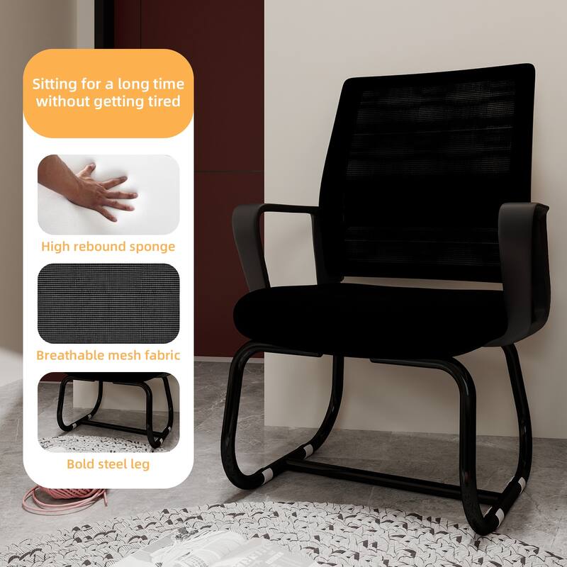 Roomfitters Minimalist Modern Office Chair - Metal Frame, Soft & Comfortable, Home & Office Use