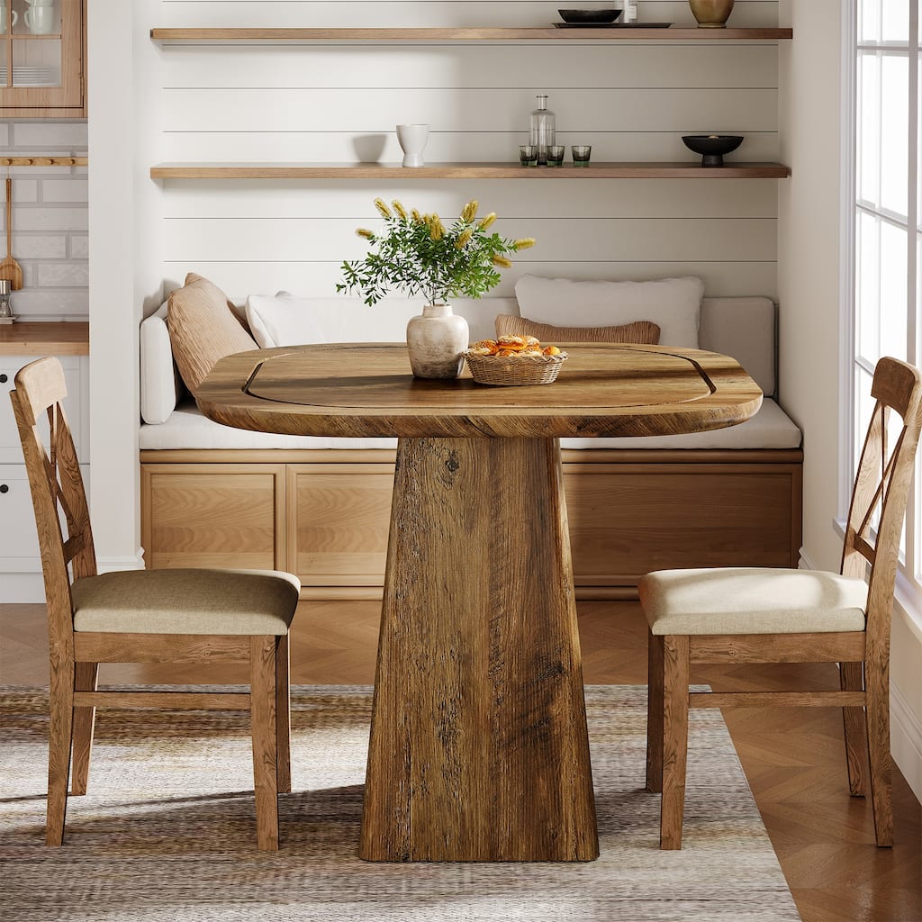 31.5" Square Dining Table for 2-4, Farmhouse Small Kitchen Table