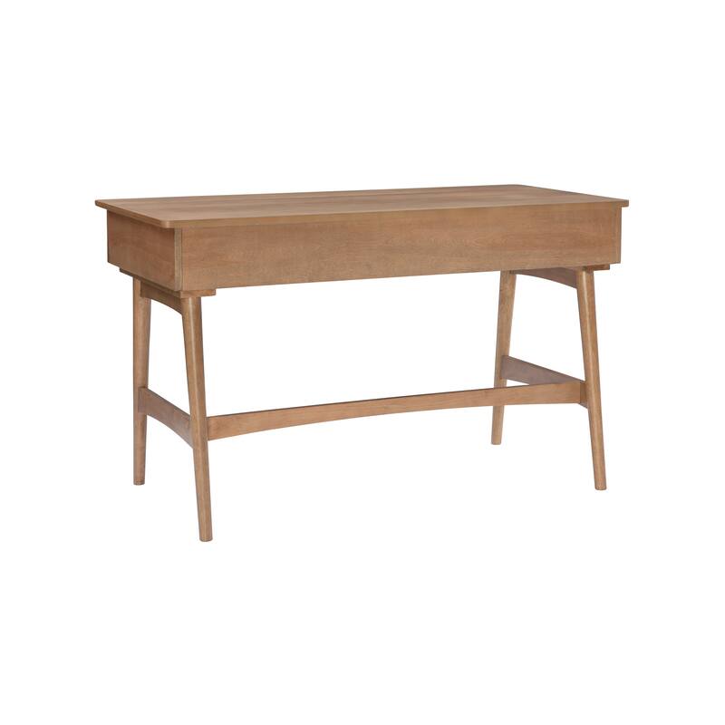 Lamine Rattan Mid-Century Desk