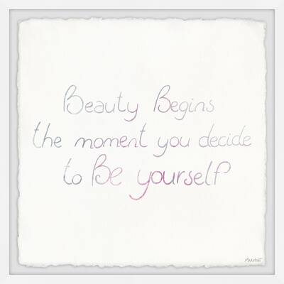 Decide to Be Yourself Framed Wall Art, Elegant Home Touch - Sophisticated Artwork for Refined Décor