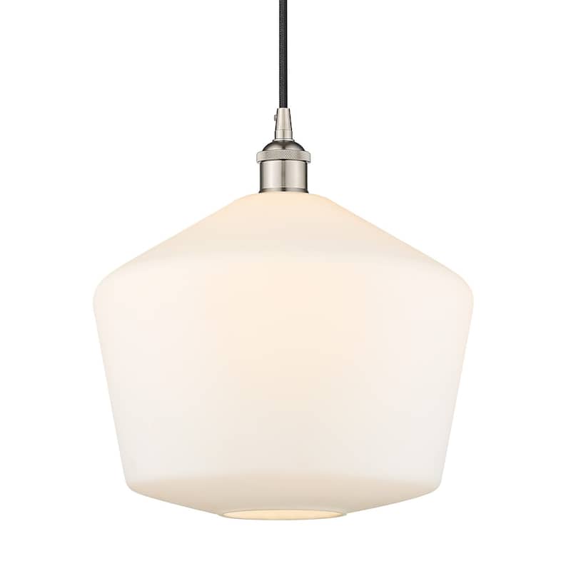 Innovations Lighting 616-1P-14-12 Cindyrella Pendant Cindyrella 12" - Polished Nickel / Cased Matte White