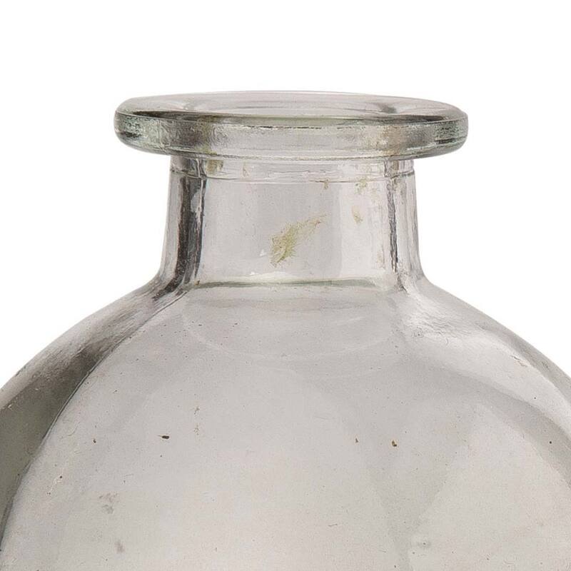 Transpac Glass 4 in. Clear Spring Globe Bud Vase