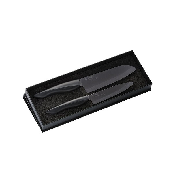 Kyocera Innovation Series 2-Piece Ceramic Knife Gift Set, Black