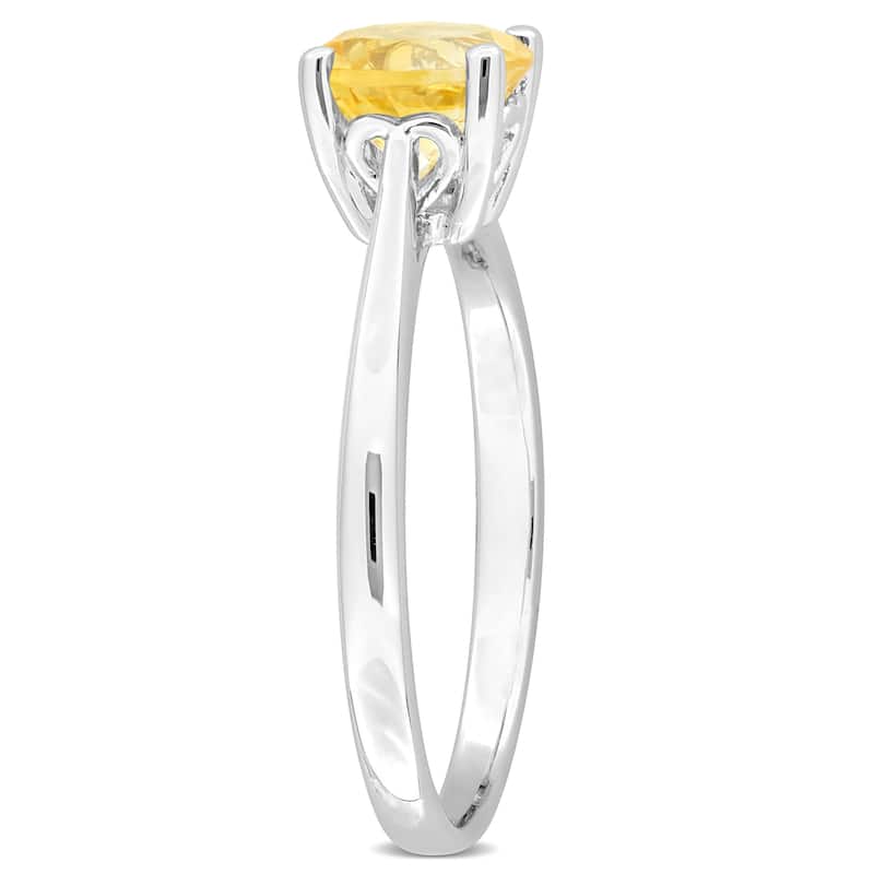 Miadora 1 1/4ct TGW Citrine Solitaire Ring Sterling Silver