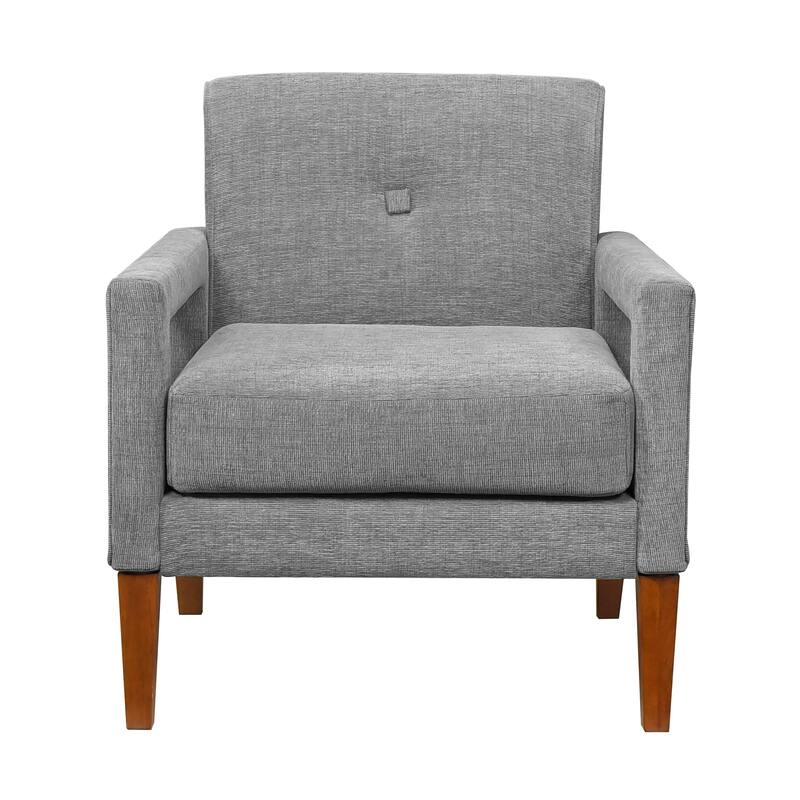 Vivian 29" Chenille Chair - Walnut Finish Solid Wood Legs