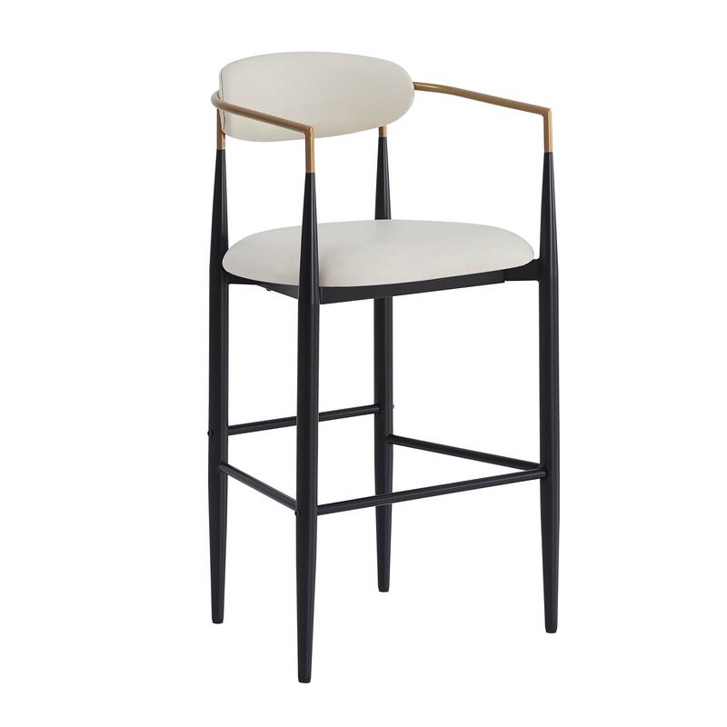 Barstools Set Of 2,Upholstered Bar Stools With Back