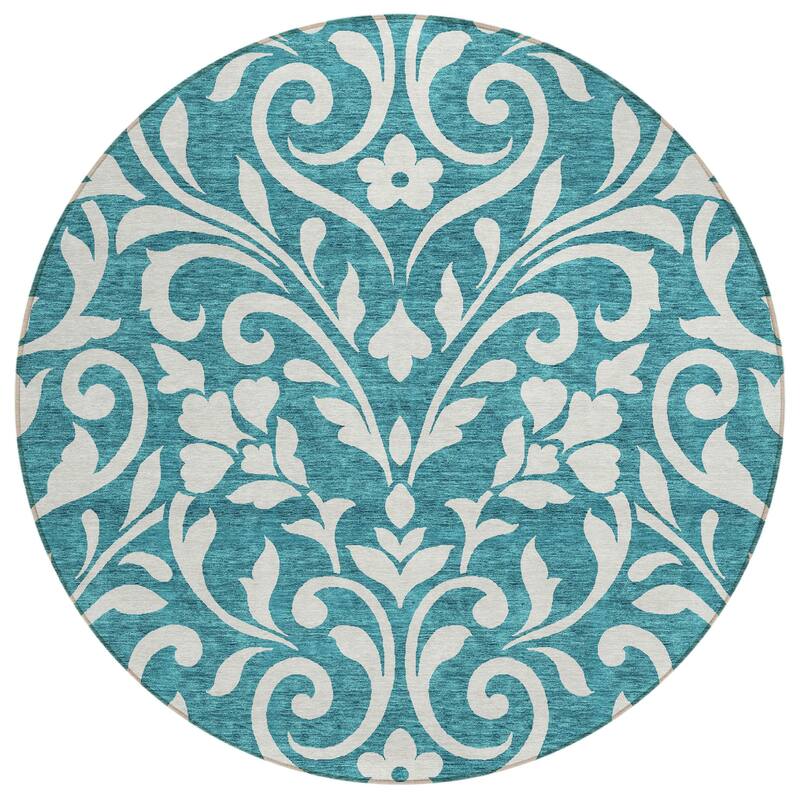 HomeRoots Floral Transitional Rectangle Outdoor Rug