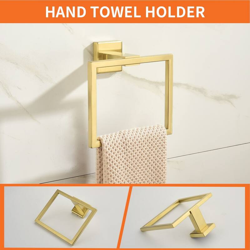 4 Piece Bathroom Hardware Set Wall Mount Bathroom Towel Holder Bar Set Bathroom Fixtures 304 Stainless Steel Bath Accessories