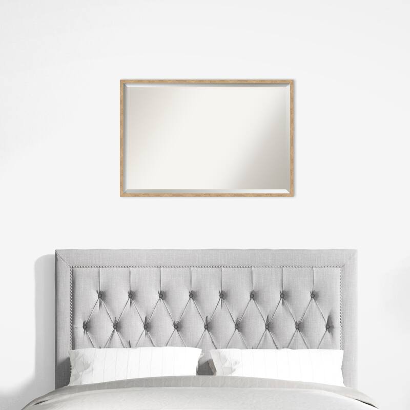 Imprint Beveled Wood Framed Wall Mirror
