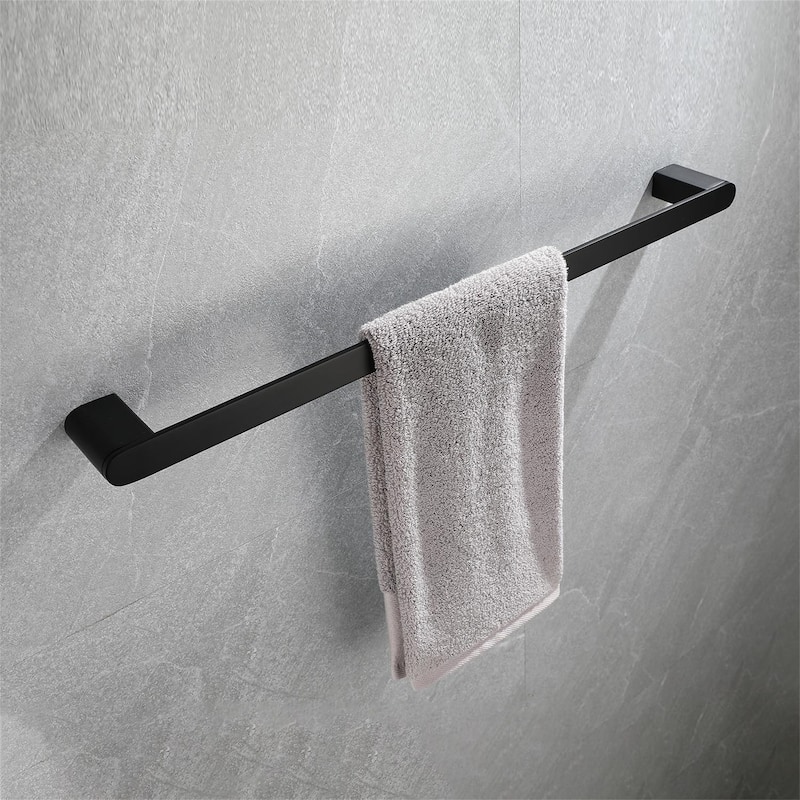Wall Mount 5 Piece Bathroom Hardware Set Matte Black Bathroom Accessories Set Stainless Steel Towel Holder Bar Set
