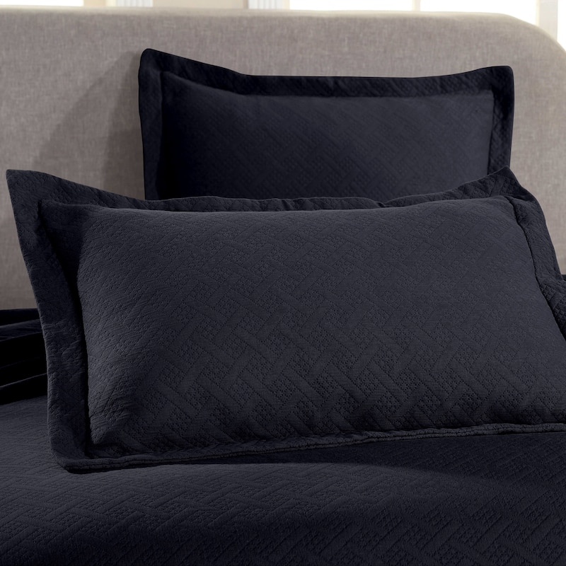 Superior Basketweave Cotton Decorative Bedspread Set