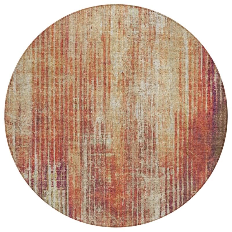 HomeRoots Striped Transitional Rectangle Outdoor Rug