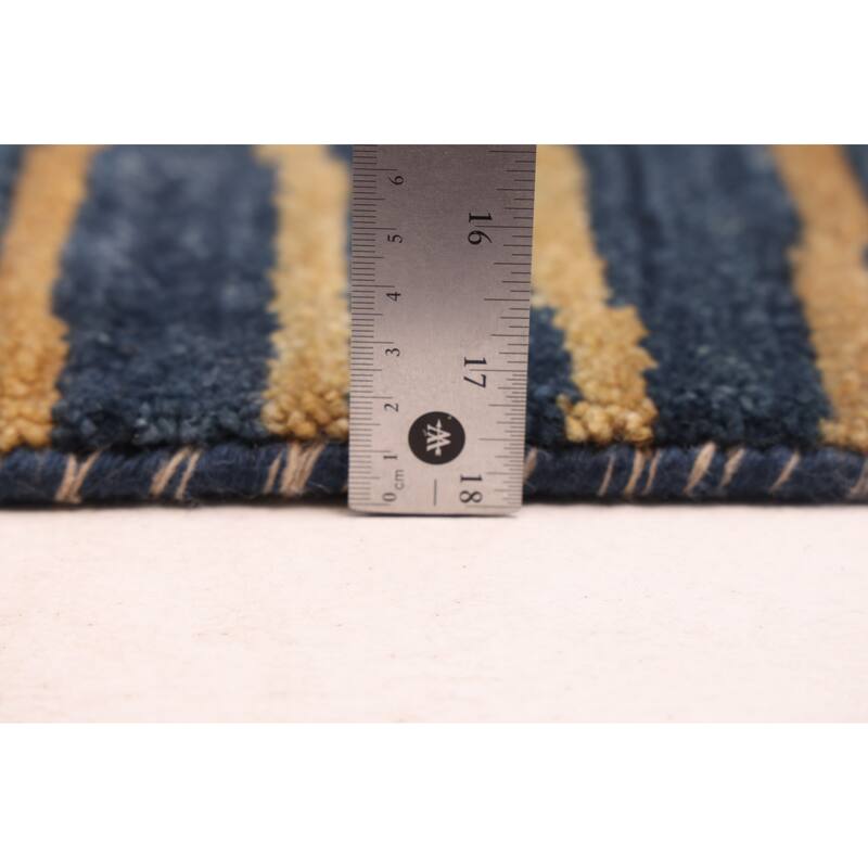 ECARPETGALLERY Hand-knotted Peshawar Ziegler Navy Wool Rug - 5'2 x 7'3