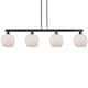 Option Matte Black / White Glass with White Rope