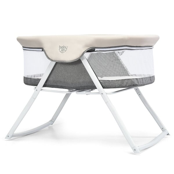 Shop Babyjoy Foldaway Baby Bassinet Crib Newborn Rocking Sleeper
