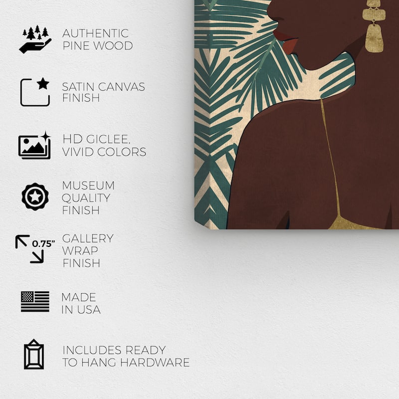 Wynwood Studio Fashion and Glam Asked her to pose Green and Modern & Contemporary Wall Art Canvas Print