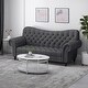 preview thumbnail 3 of 10, Wastacio Chesterfield Button-tufted Sofa by Christopher Knight Home - 34.00"D x 84.50"W x 37.50"H