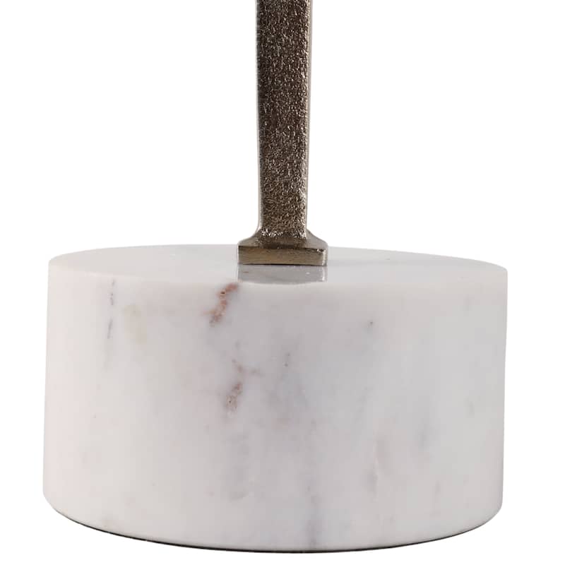 Metal Side Table Modern Slim Base Round Top Cocktail Accent - 24" Gold - 24.0"