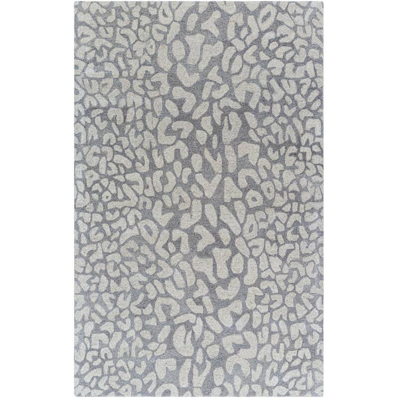 Hand-tufted Jungle Animal Print Wool Area Rug