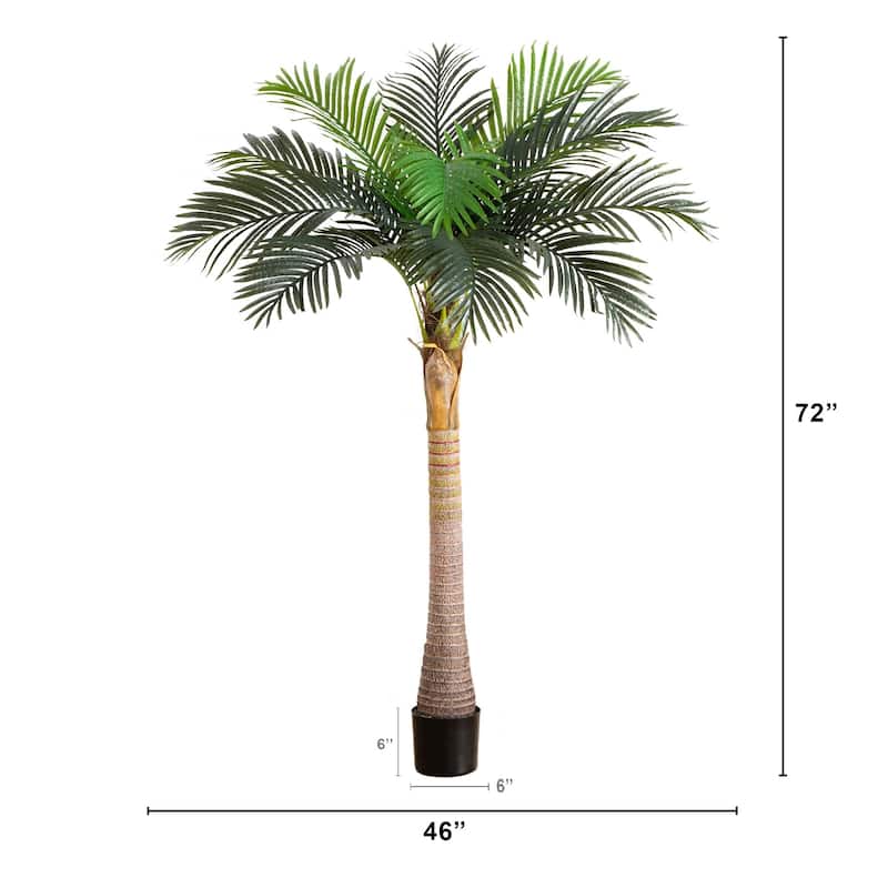 Potted Coconut Palm Artificial Tree - 6'