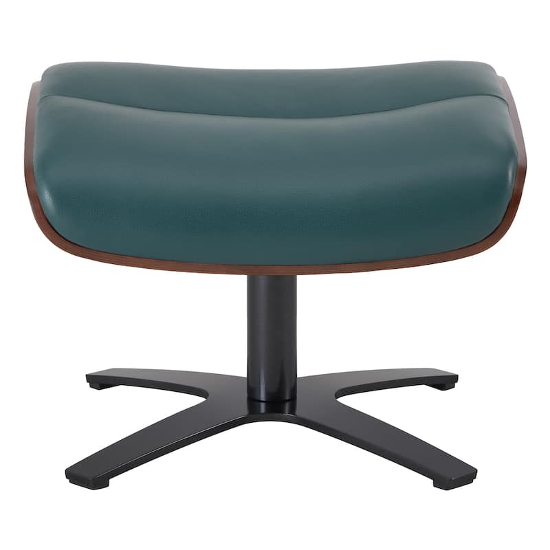 Spruce & Spring Leon Swivel Recliner Chair with Ottoman Set and Adjustable Headrest