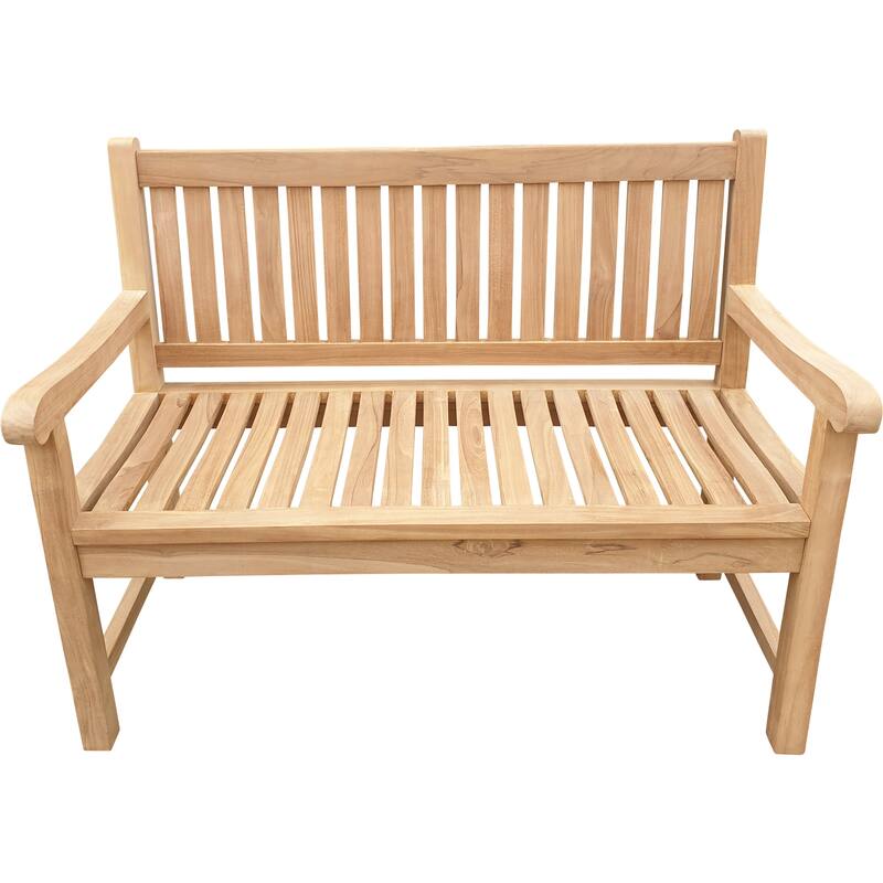Seven Seas Teak San Juan Teak Wood Outdoor Patio Bench, 4 Foot