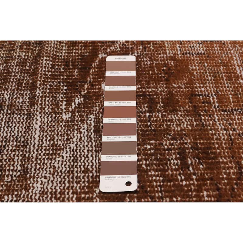 ECARPETGALLERY Hand-knotted Color Transition Brown Wool Rug - 5'10 x 8'0