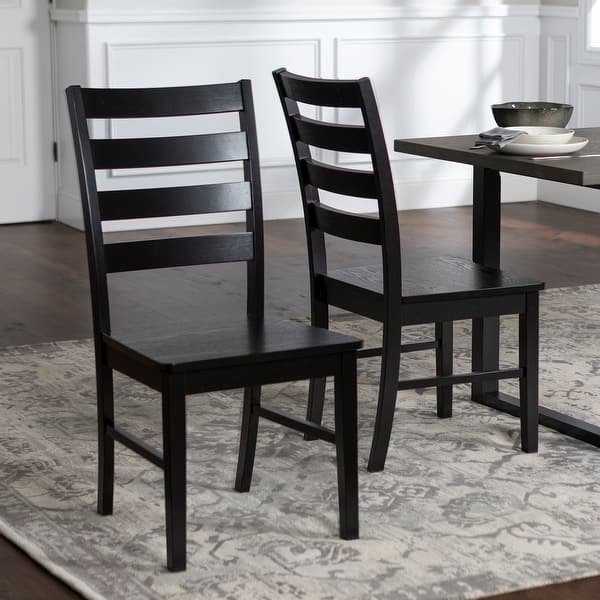 Wood Ladder Back Dining Side Chairs Set Of 2 On Sale Overstock 17181588